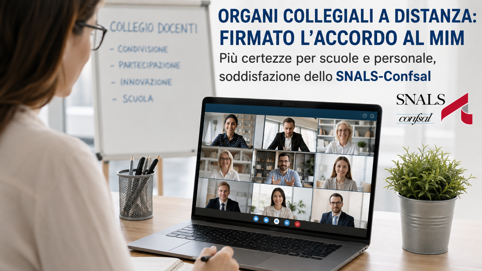 Al momento stai visualizzando ORGANI COLLEGIALI A DISTANZA: FIRMATO L’ACCORDO AL MIM – PIÙ CERTEZZE PER SCUOLE E PERSONALE – SODDISFAZIONE DELLO SNALS-CONFSAL