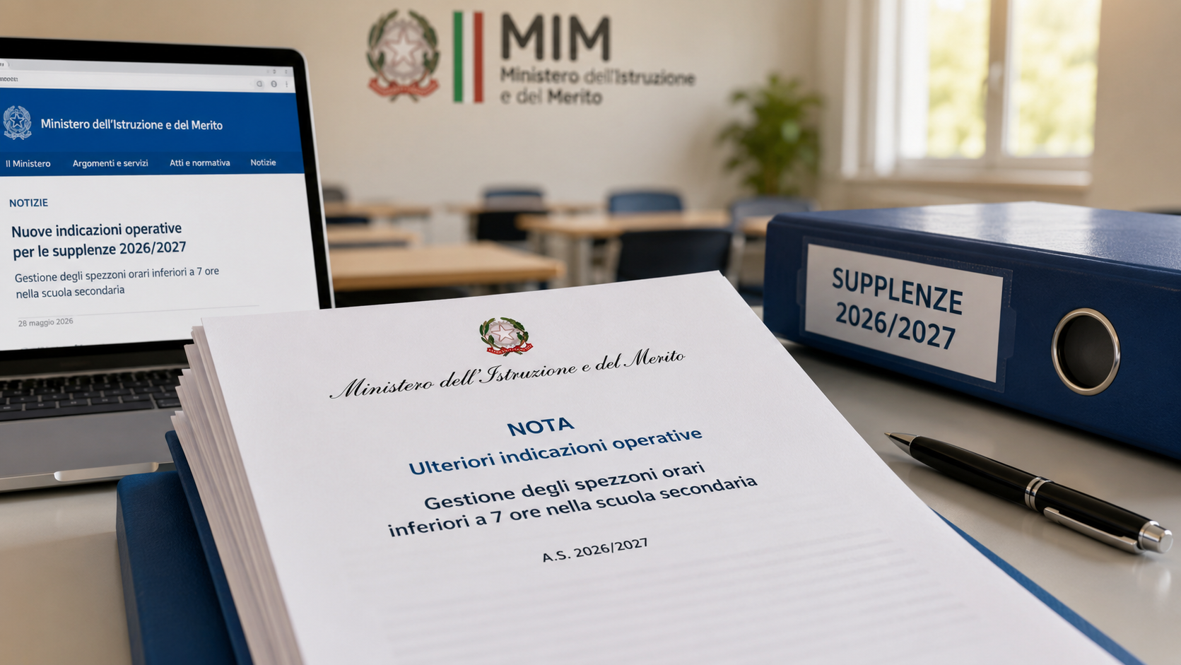 Al momento stai visualizzando SUPPLENZE 2026/2027: IL MIM CHIARISCE LA GESTIONE DEGLI SPEZZONI INFERIORI A 7 ORE NELLA SCUOLA SECONDARIA