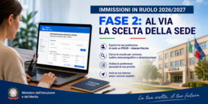 Scopri di più sull'articolo IMMISSIONI IN RUOLO DOCENTI 2026/2027: FASE 2 – AL VIA LA SCELTA DELLA SEDE. GUIDA COMPLETA ALLA COMPILAZIONE DELL’ISTANZA