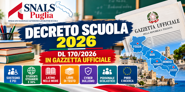 Al momento stai visualizzando DECRETO SCUOLA 2026: PUBBLICATO IL DL 170/2026 – TUTTE LE NOVITÀ PER LA SCUOLA