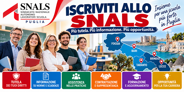 Al momento stai visualizzando PERCHE’ ISCRIVERSI ALLO SNALS? 10 BUONI MOTIVI PER AVERE UN SINDACATO DALLA TUA PARTE