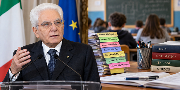 Al momento stai visualizzando MATTARELLA RICHIAMA IL PARLAMENTO: TROPPE GIORNATE NAZIONALI RISCHIANO DI SOTTRARRE TEMPO ALLA DIDATTICA. LA SCUOLA NON PUO’ DIVENTARE IL LUOGO DI OGNI ADEMPIMENTO