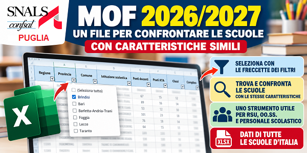 Al momento stai visualizzando MOF 2026/2027: UN NUOVO STRUMENTO DI ANALISI PER CONFRONTARE LE SCUOLE CON CARATTERISTICHE OMOGENEE